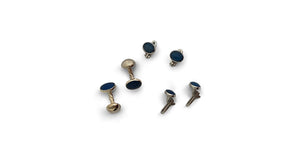 Green and gold plated sterling silver dress studs