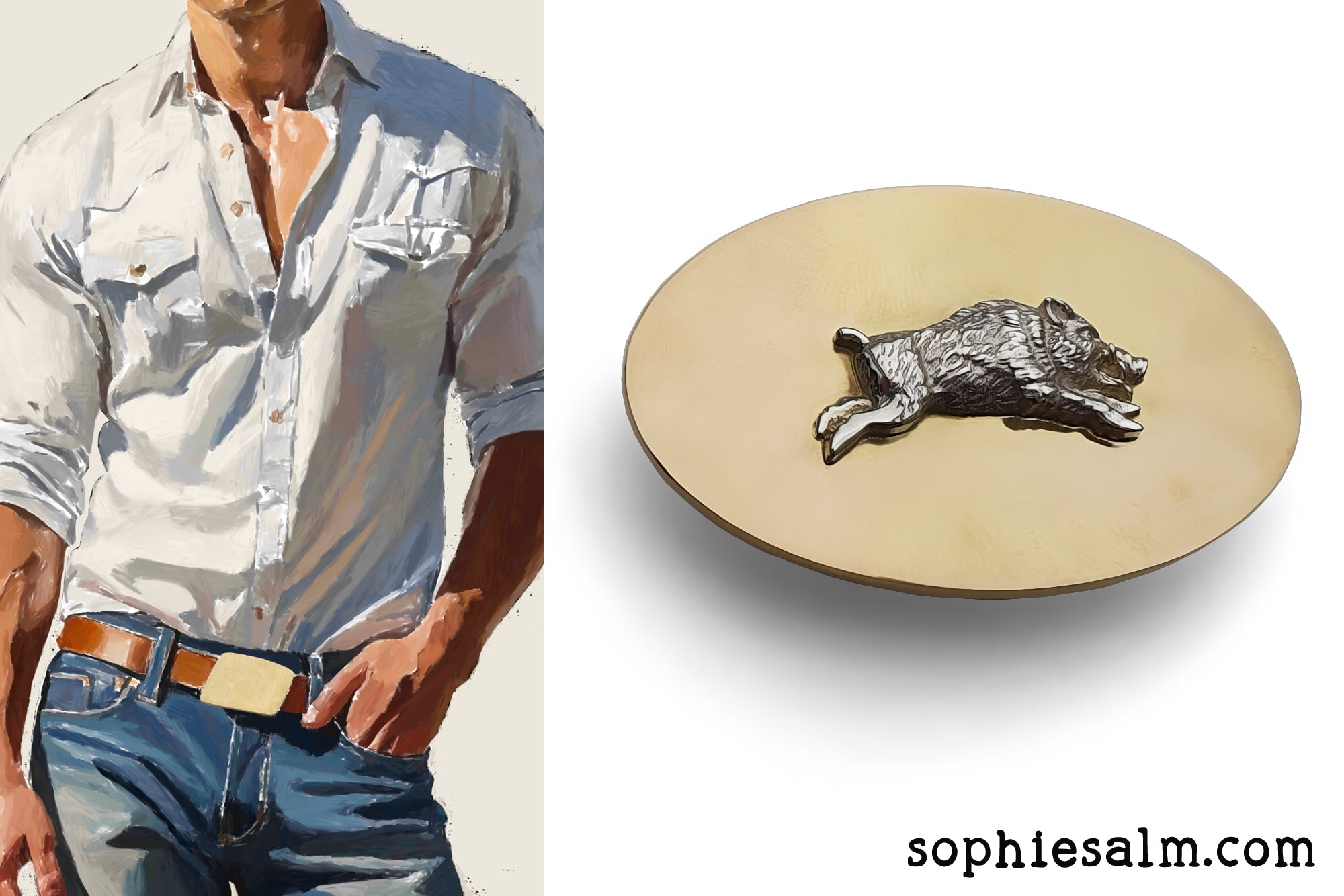 Gürtelschnalle Jagd Beispiel