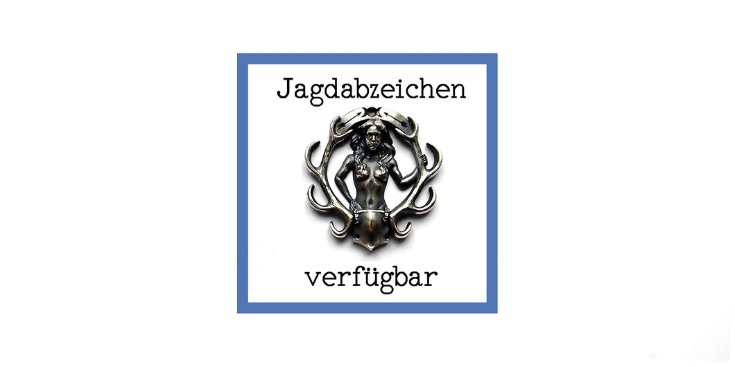 Diana Jagdabzeichen aus 925er Silber verfügbar bzw kaufen
