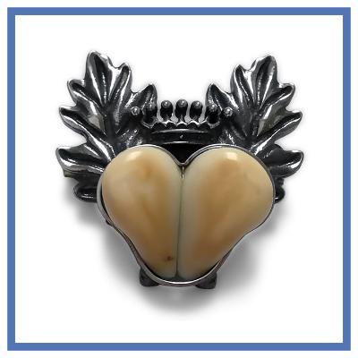 Jagdabzeichen, Grandeln , Grandln, Krone, Jagdschmuck, Abzeichen Jagdhut, Hutnadeln, die in Handarbeit in Wien gefertigt werden