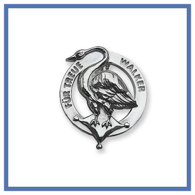 Jagdabzeichen, wappentier, schwan, familienwappen, wappen, heraldik, schmuck