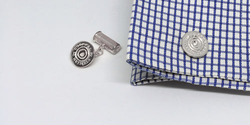 Sterling Silver Reversible Bullet & Shotgun Cartridge Cufflinks - SophieSalm Jagdgeschenk