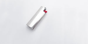 Small Bic silver lighter cover