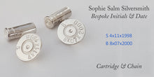 Jagdsmoking Jagdgeschenk Jagdjuwelier Personalized Cartridge Cufflinks with Initials and Date - SophieSalm